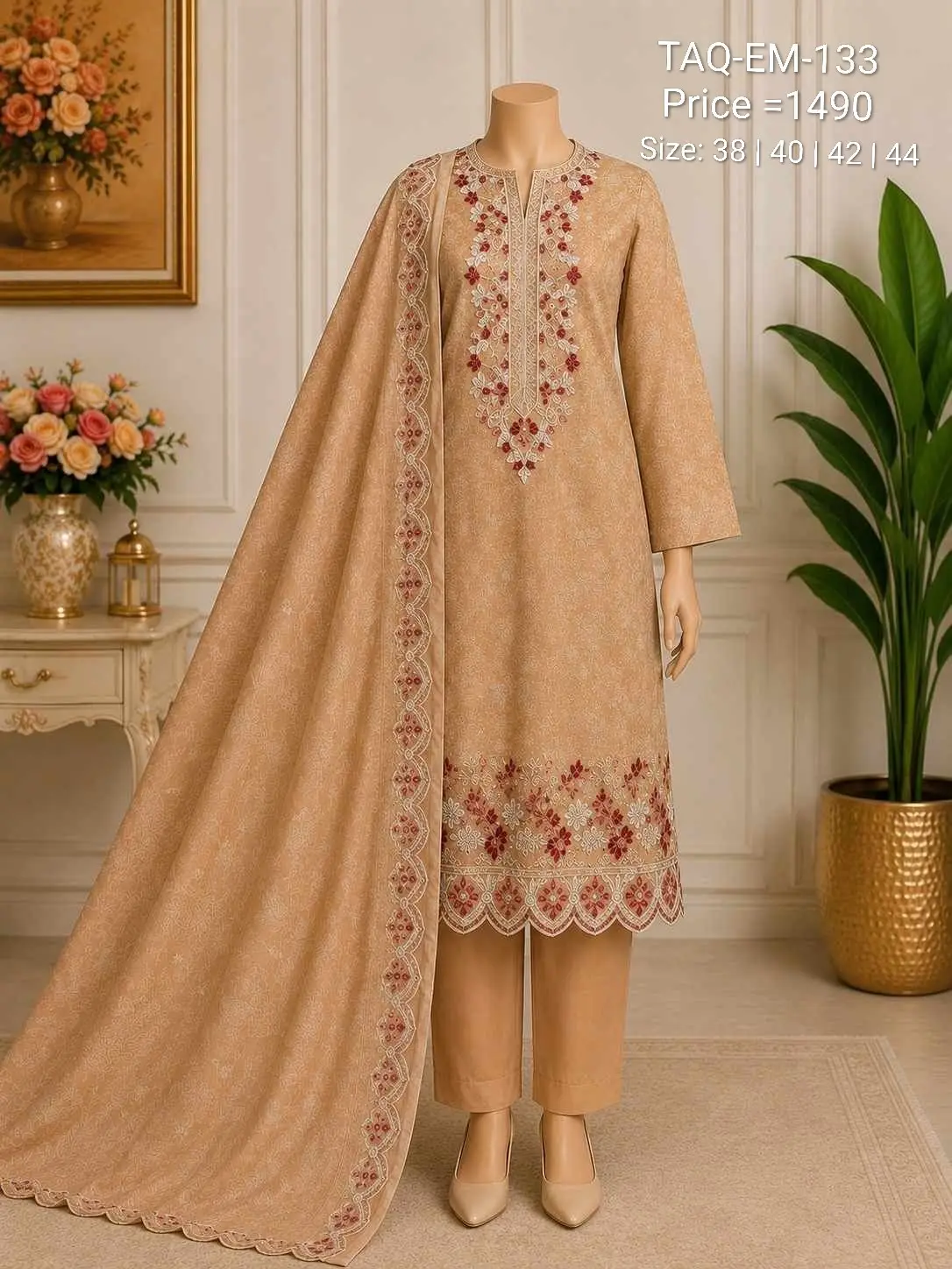 TAQIN Premium Embroidery Three piece - Image 9
