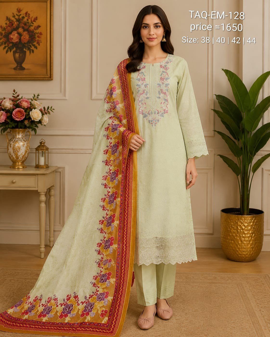 TAQIN Premium Embroidery Three piece - Image 2