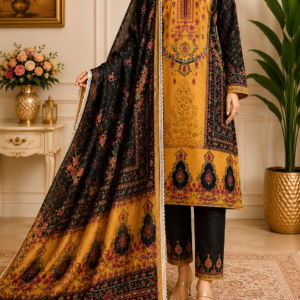 Elegant Embroidery Cotton Three-Piece