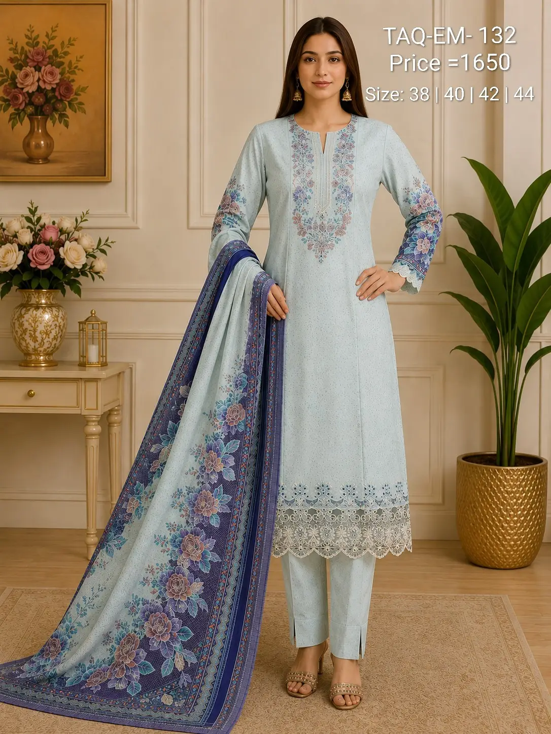 TAQIN Premium Embroidery Three piece - Image 7