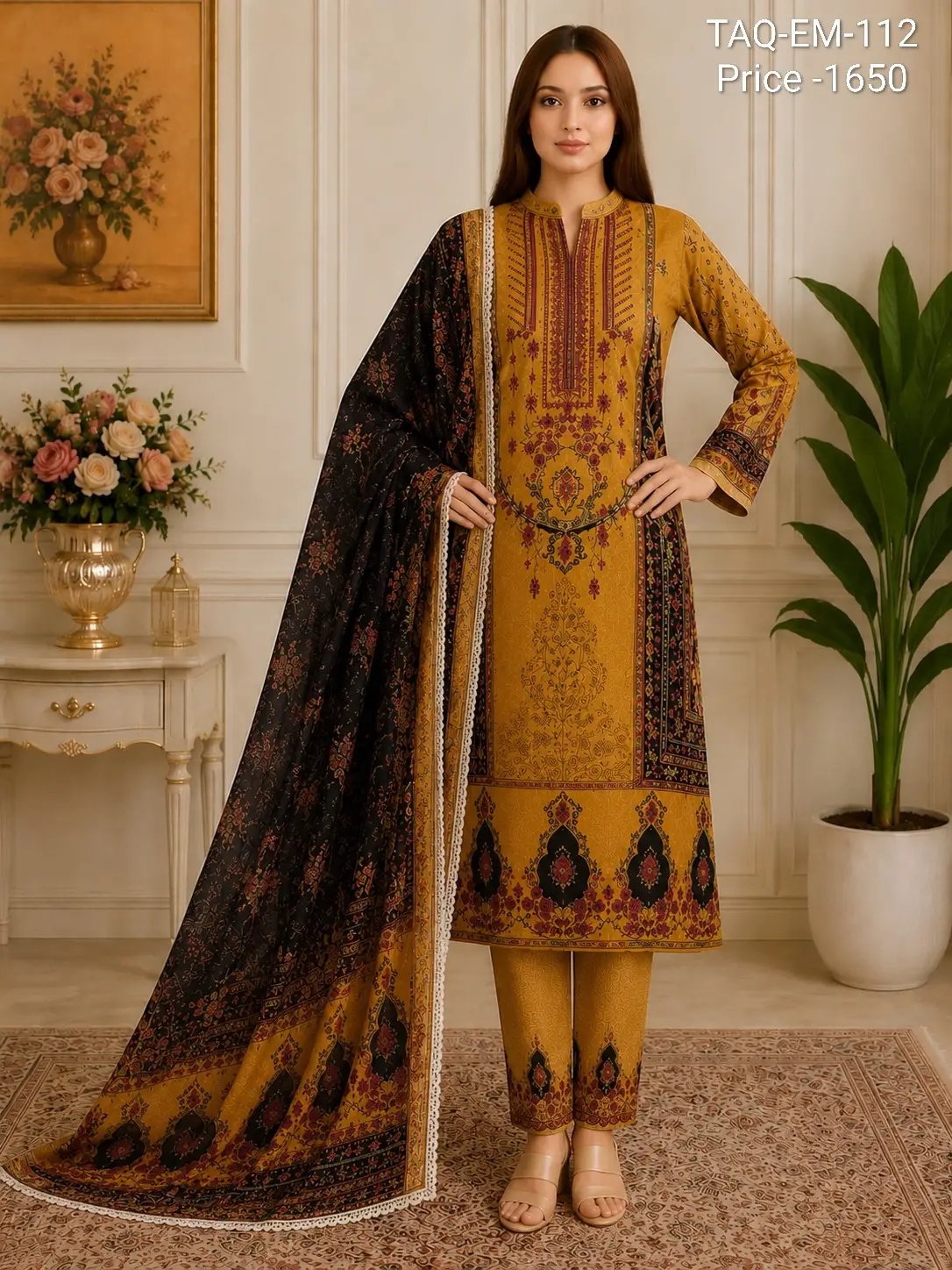 TAQIN Premium Embroidery Three piece - Image 2