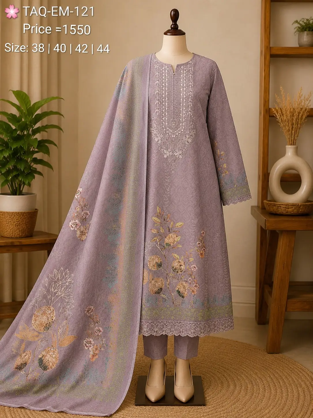 TAQIN Premium Embroidery Three piece - Image 5