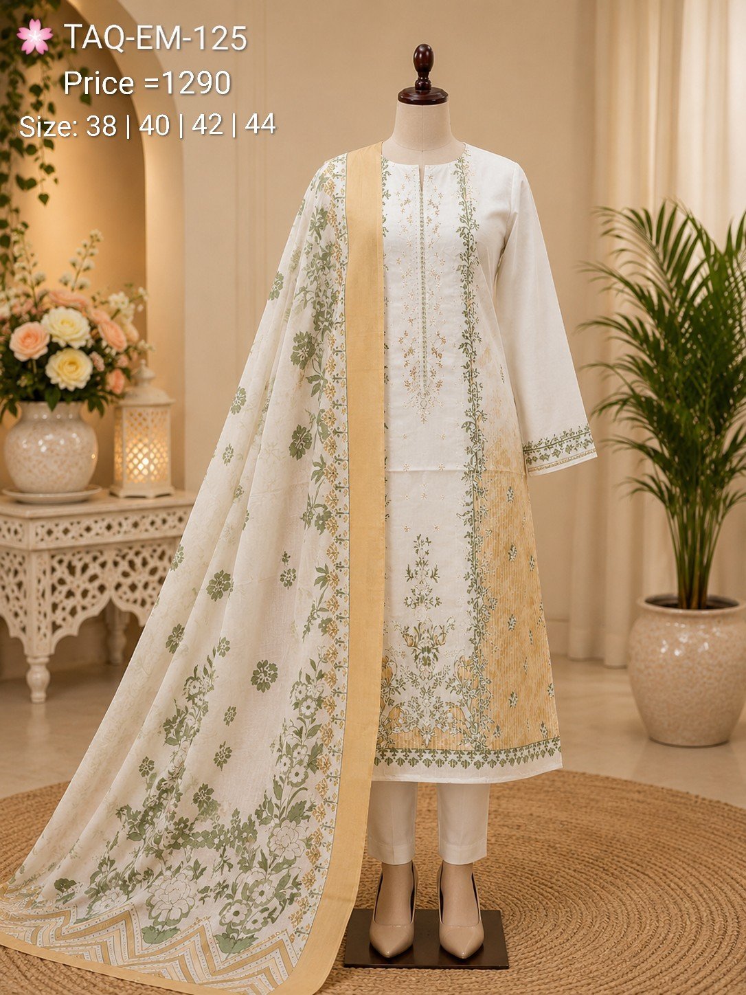 TAQIN Premium Embroidery Three piece - Image 11