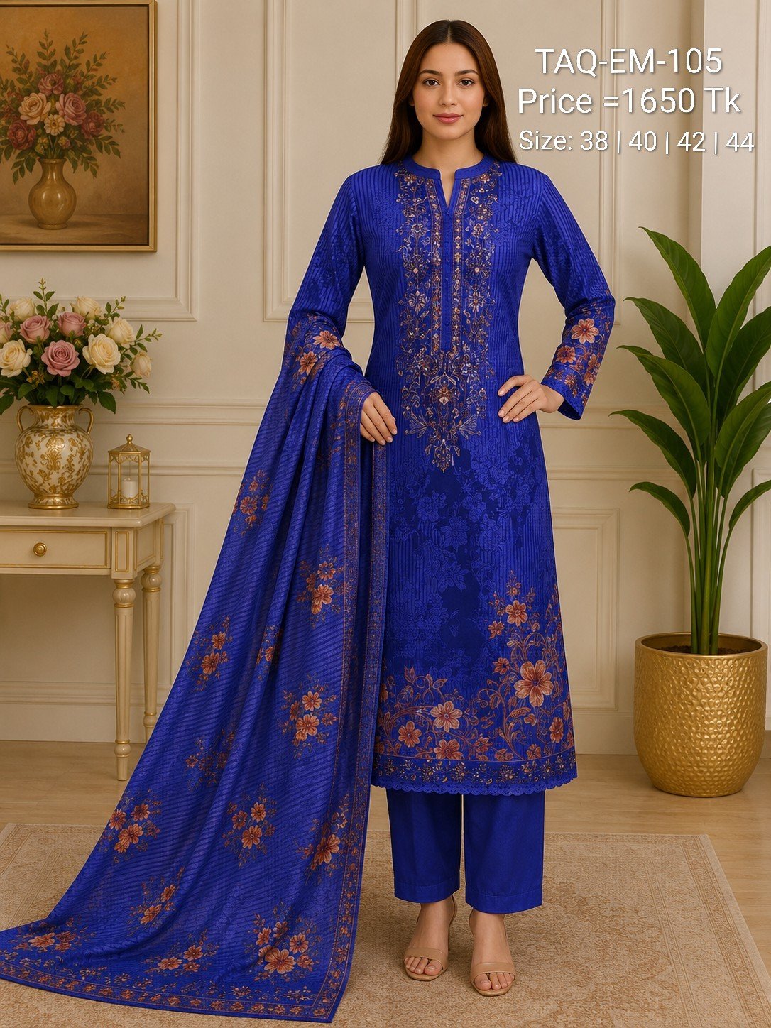 TAQIN Premium Embroidery Three piece - Image 3