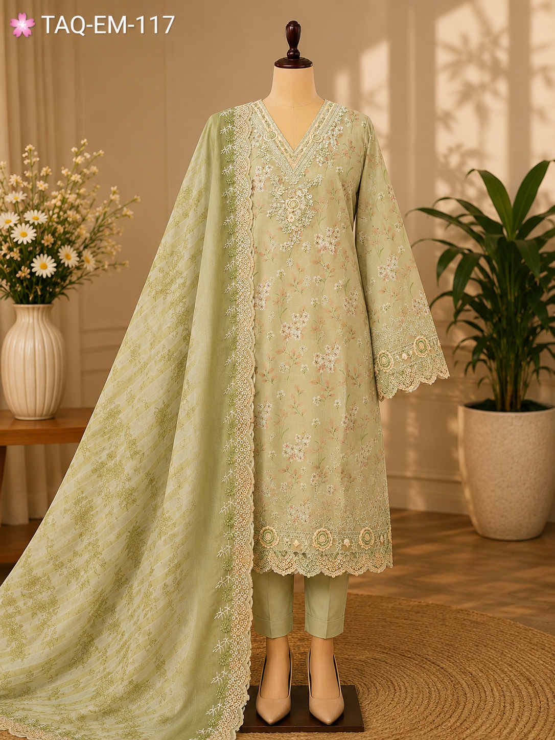 TAQIN Premium Embroidery Three piece - Image 4