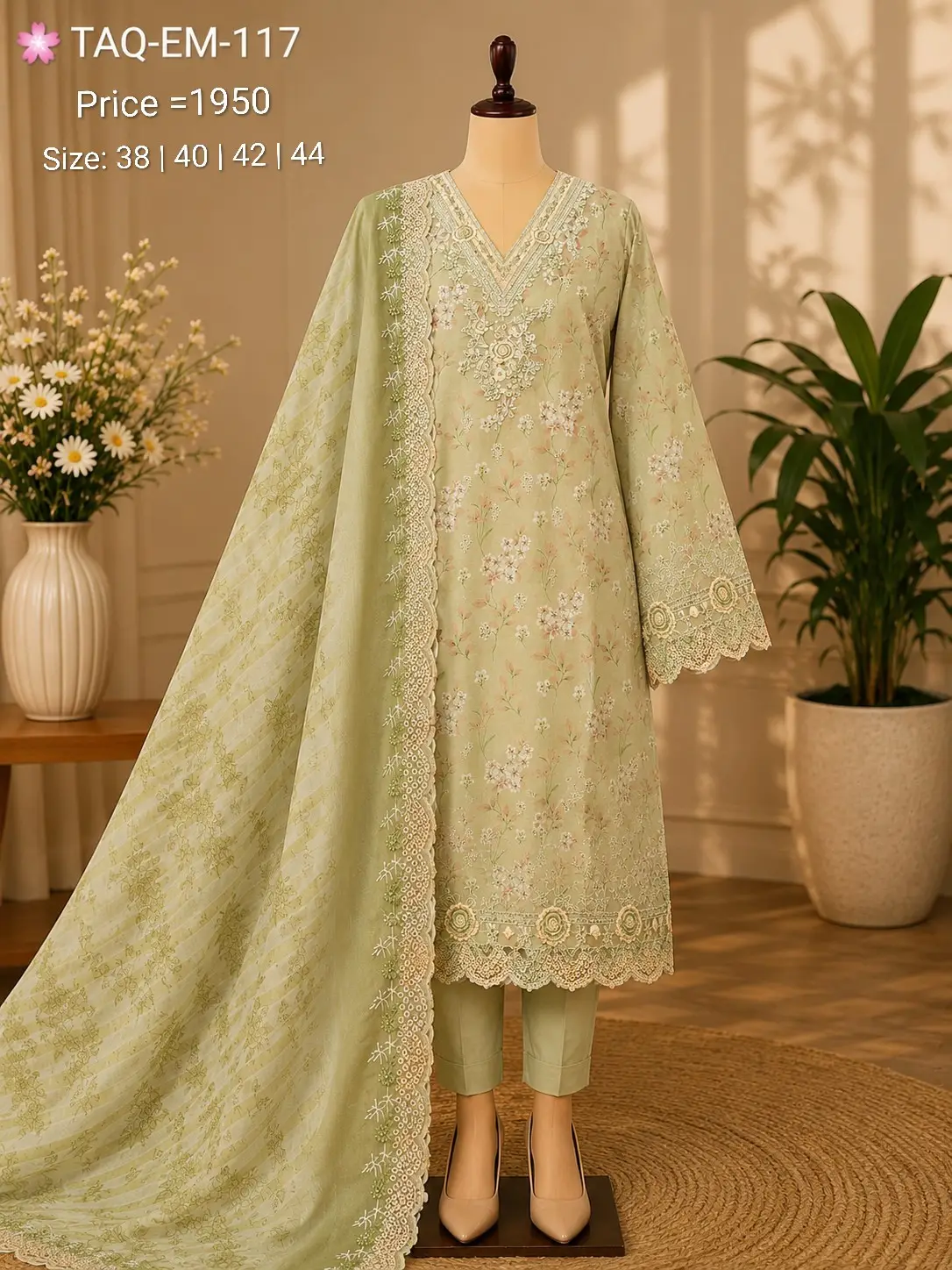 TAQIN Premium Embroidery Three piece - Image 12